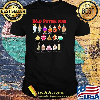 D&D Potion pins shirt
