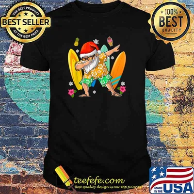 Dabbing Santa T Shirt Christmas in July Shirt