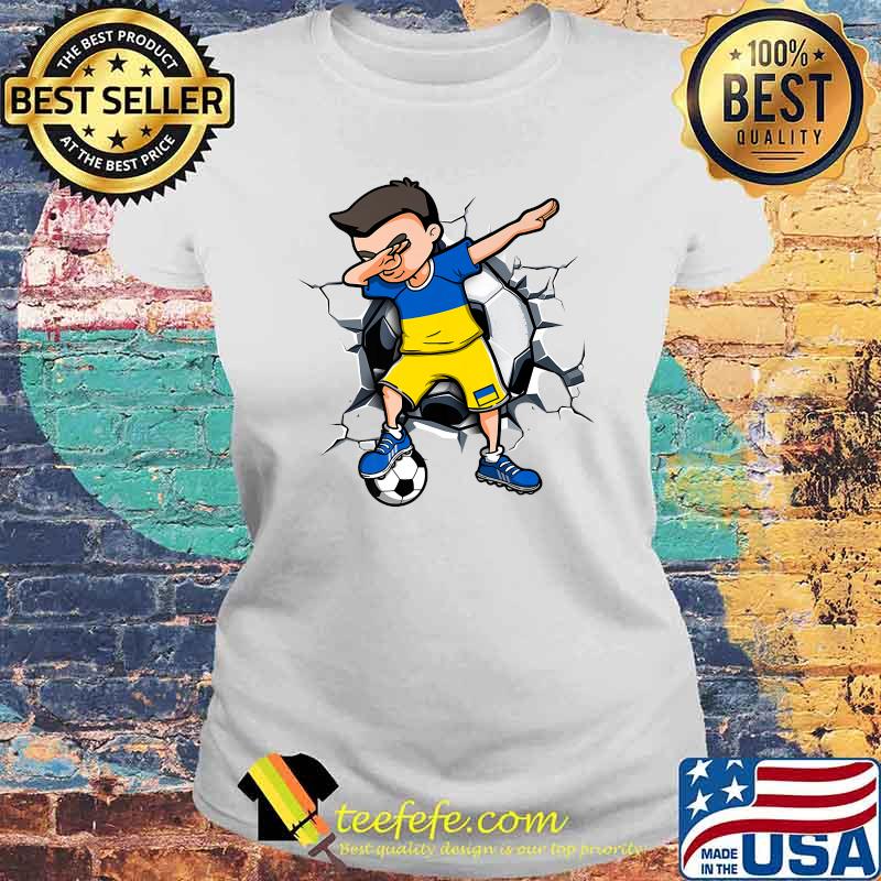 Dabbing Soccer Boy Ukraine Football Lovers Jersey Flag Sport T-Shirt Laides tee Dabbing Soccer Boy Ukraine Football Lovers Jersey Flag Sport T-Shirt Laides tee