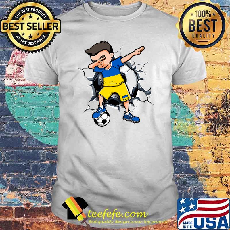 Dabbing Soccer Boy Ukraine Football Lovers Jersey Flag Sport T-Shirt Dabbing Soccer Boy Ukraine Football Lovers Jersey Flag Sport T-Shirt