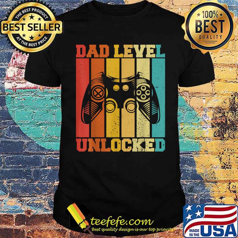 Dad Level Unlocked Gaming Pregnancy Announcement Vintage T-Shirt