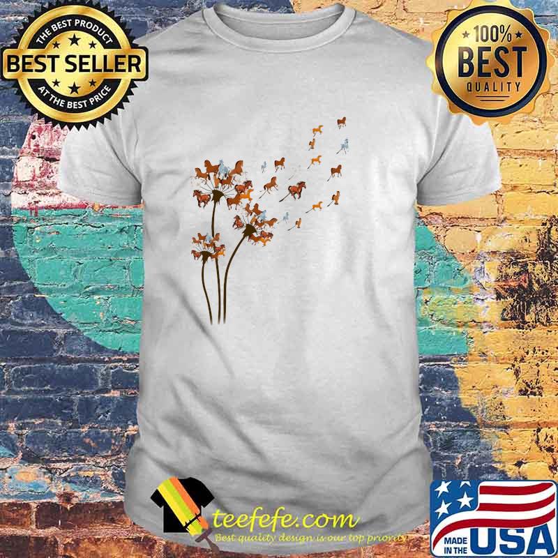 Dandelion Horses Flower Shirt