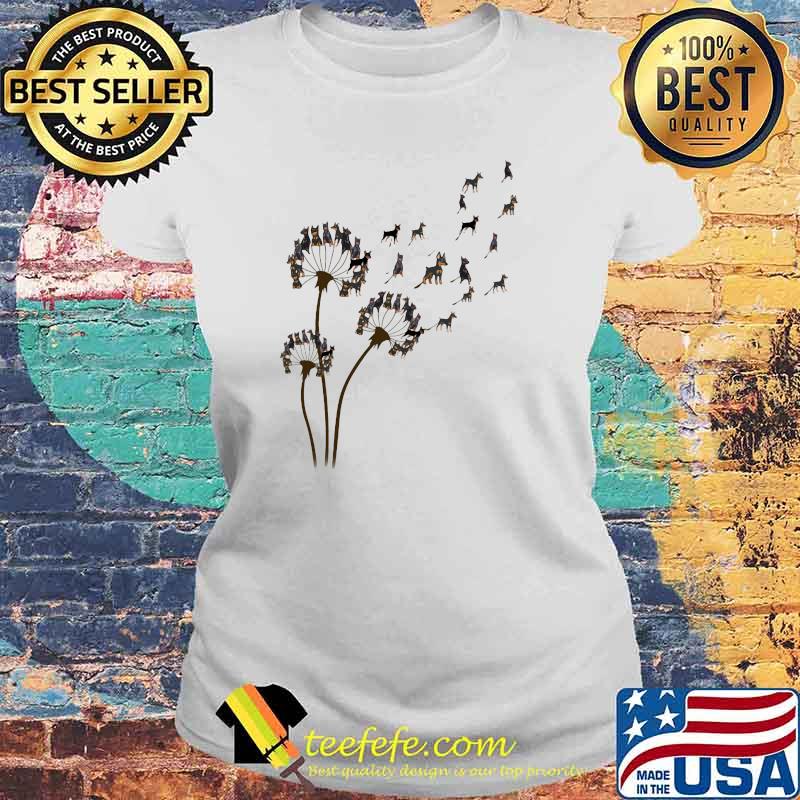Dandelion Miniature Pinscher Flower Shirt Laides tee Dandelion Miniature Pinscher Flower Shirt Laides tee