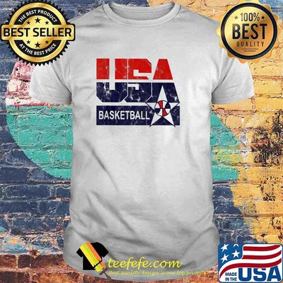 Distressed Retro 1990s USA Basketball Shirt