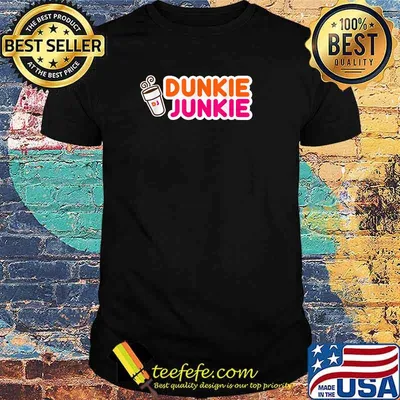 Dunkie Junkie Love Coffee Sayings Novelty T-Shirt