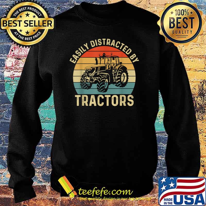 Easily Distracted by Tractors Vintage Shirt Sweater Easily Distracted by Tractors Vintage Shirt Sweater