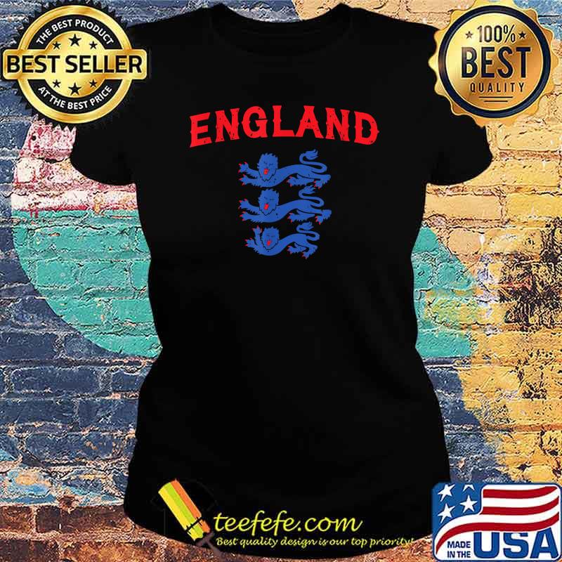 England Three Heraldic Lions Crest Soccer Football 2020 2021 Shirt Ladies tee England Three Heraldic Lions Crest Soccer Football 2020 2021 Shirt Ladies tee