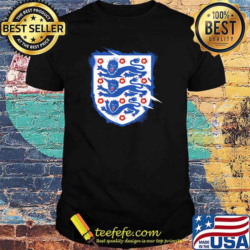 England Three Heraldic Lions Crest Soccer Football 2020 2021 T-Shirt