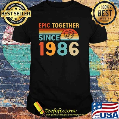 Epic Together Since 1986 Vintage Sunset T-Shirt