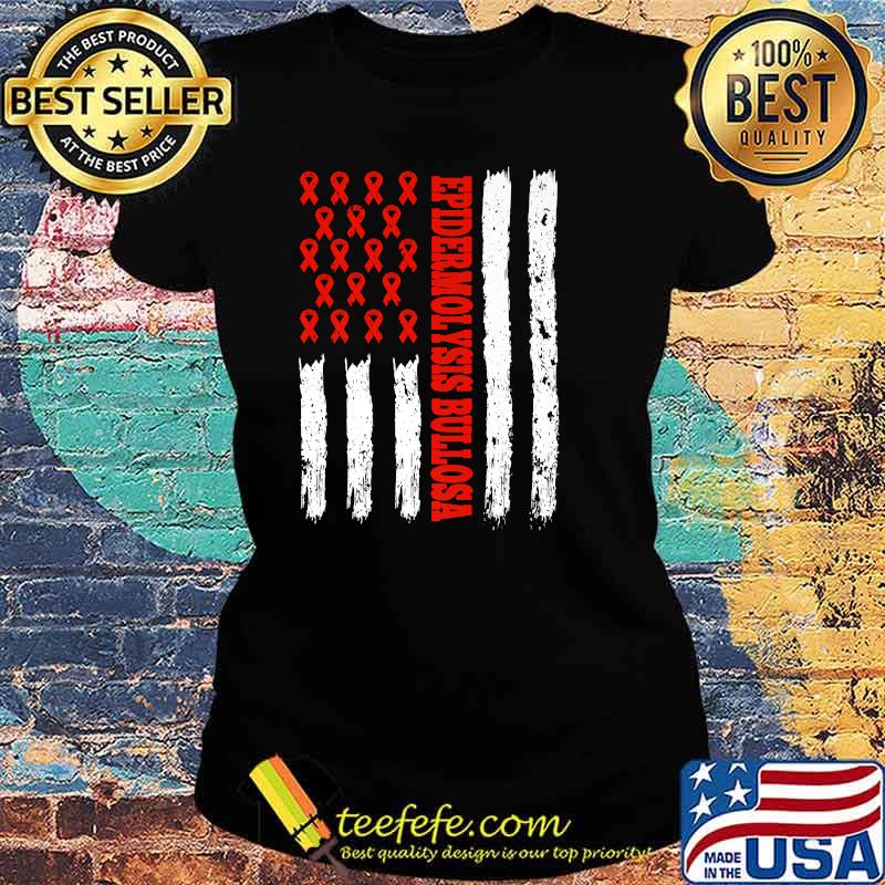 Epidermolysis Bullosa Awareness EB Related Red Ribbon Premium T-Shirt Ladies tee Epidermolysis Bullosa Awareness EB Related Red Ribbon Premium T-Shirt Ladies tee