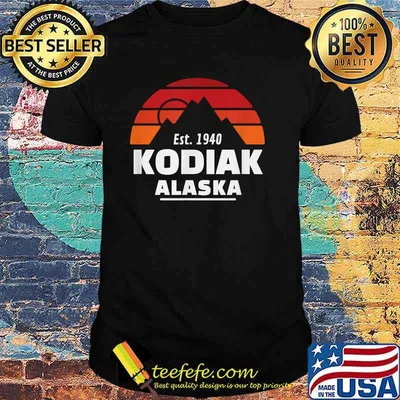 Est 1940 Kodiak Alaska Mountain with Sunset T-Shirt