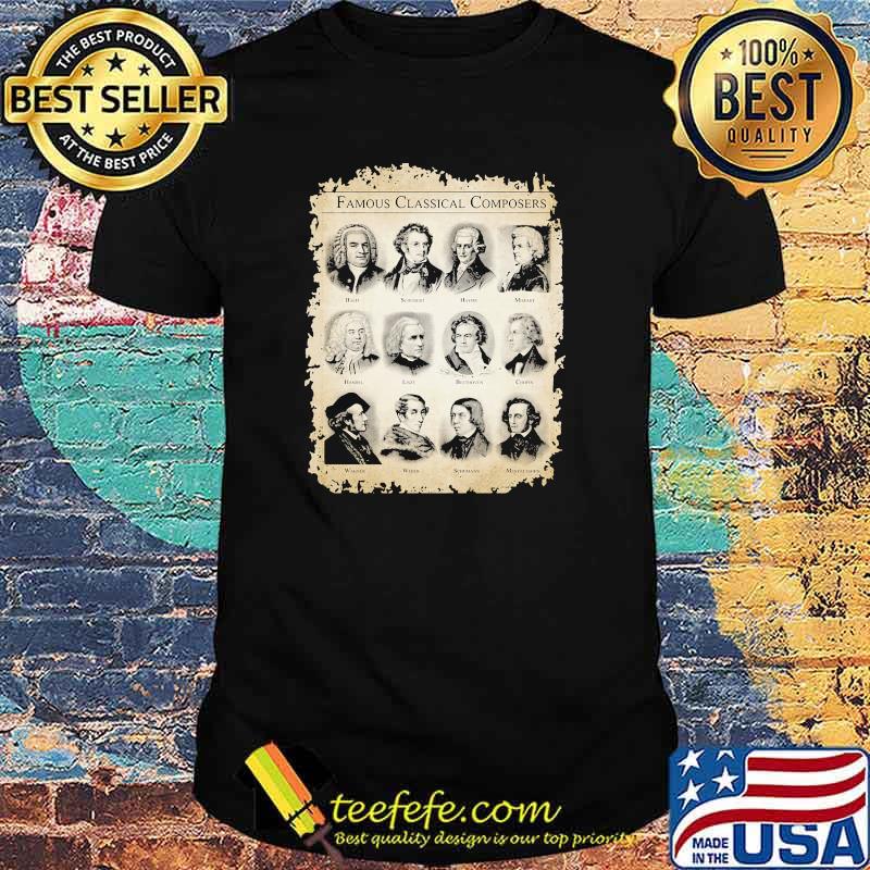 Famous classical composers music shirt