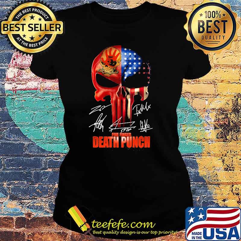Five Finger Death Punch Skull American Flag Shirt Ladies tee Five Finger Death Punch Skull American Flag Shirt Ladies tee