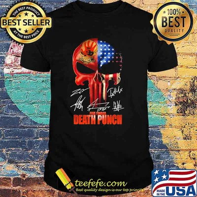 Five Finger Death Punch Skull American Flag Shirt