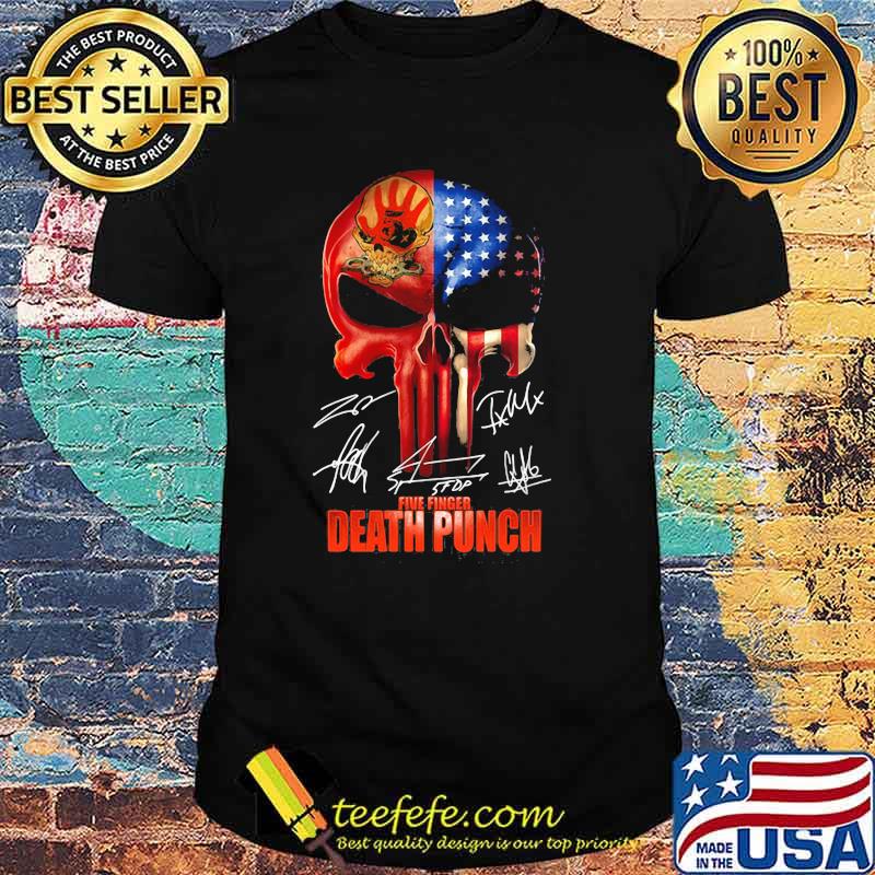 Five Finger Death Punch Skull American Flag Shirt