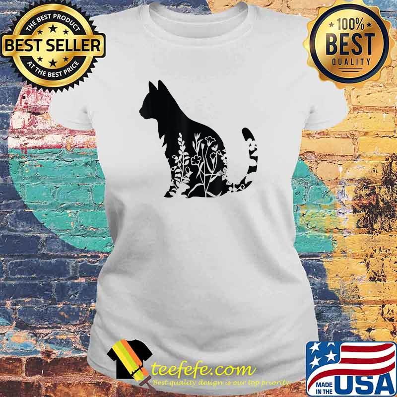 Floral Cat Shirt Laides tee Floral Cat Shirt Laides tee