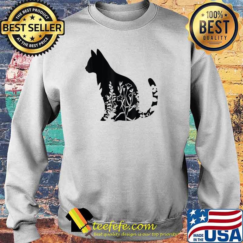 Floral Cat Shirt Sweater Floral Cat Shirt Sweater