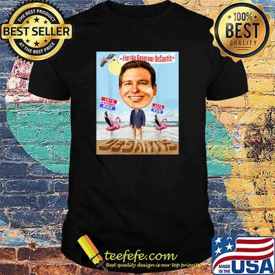 Florida Governor Ron DeSantis Caricature Fun Republican T-Shirt