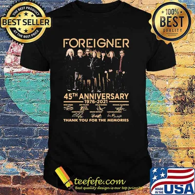 Foreigner 45th Anniversary Thank You For The Memories Shirt