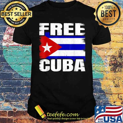 Free Cuba Patriotic Cuban Revolution Flag T-Shirt