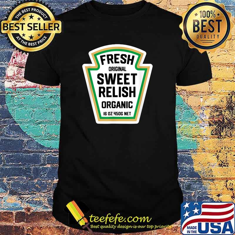 Fresh Original Sweet Relish Organic Halloween Pickle Bottle Label T-Shirt