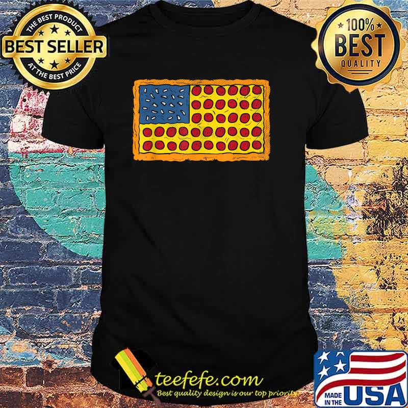 Funny usa flag Pizza party T-Shirt