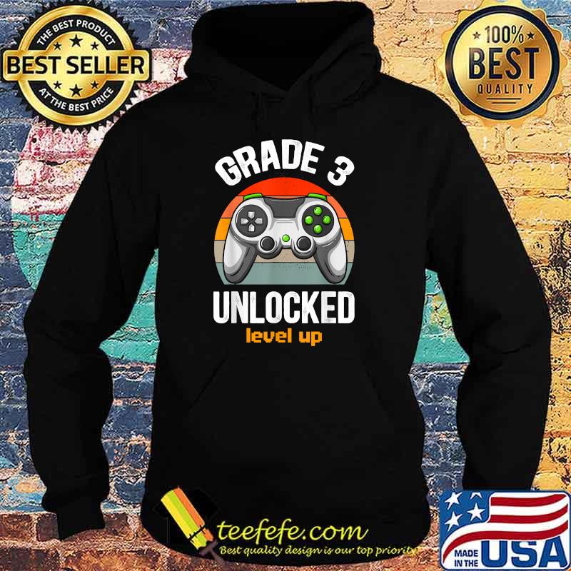 Grade 3 Unlocked Level Up Gamer Back To School 3rd Grade Vintage T-Shirt Hoodie Grade 3 Unlocked Level Up Gamer Back To School 3rd Grade Vintage T-Shirt Hoodie