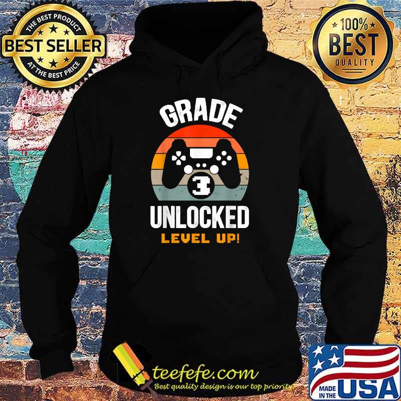 Grade 3rd Unlocked Level Up Gamer Back To School Third Vintage T-Shirt Hoodie Grade 3rd Unlocked Level Up Gamer Back To School Third Vintage T-Shirt Hoodie
