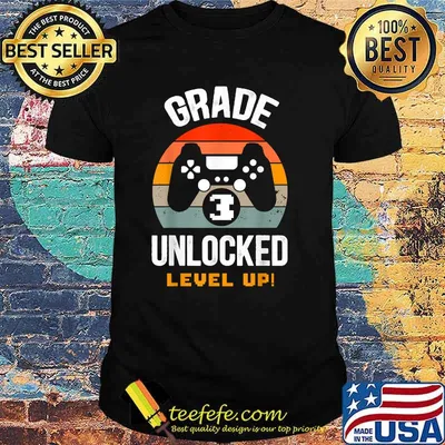 Grade 3rd Unlocked Level Up Gamer Back To School Third Vintage T-Shirt