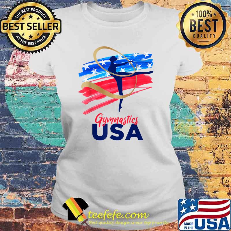 Gymnastics USA Support the Team USA Flag T-Shirt Laides tee Gymnastics USA Support the Team USA Flag T-Shirt Laides tee