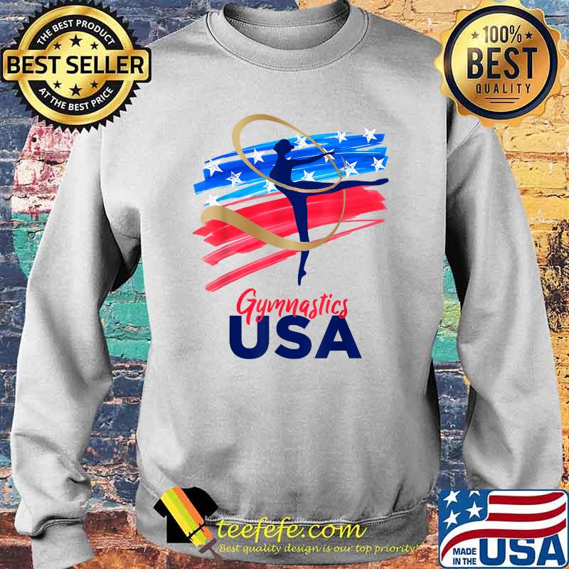 Gymnastics USA Support the Team USA Flag T-Shirt Sweater Gymnastics USA Support the Team USA Flag T-Shirt Sweater