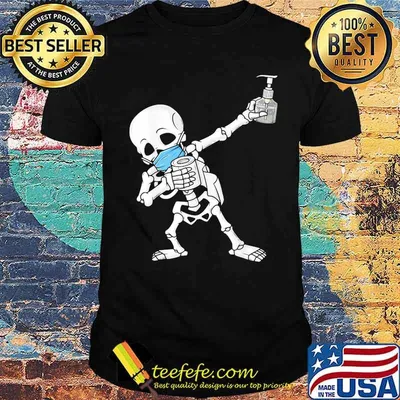 Halloween Dabbing Skeleton Toddler Boys Kids Shirt