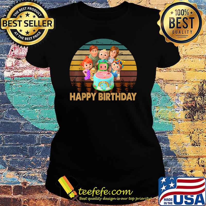 Happy Birthday Cocomelon Merch Animation Rhymes Vinatge T-Shirt Ladies tee Happy Birthday Cocomelon Merch Animation Rhymes Vinatge T-Shirt Ladies tee