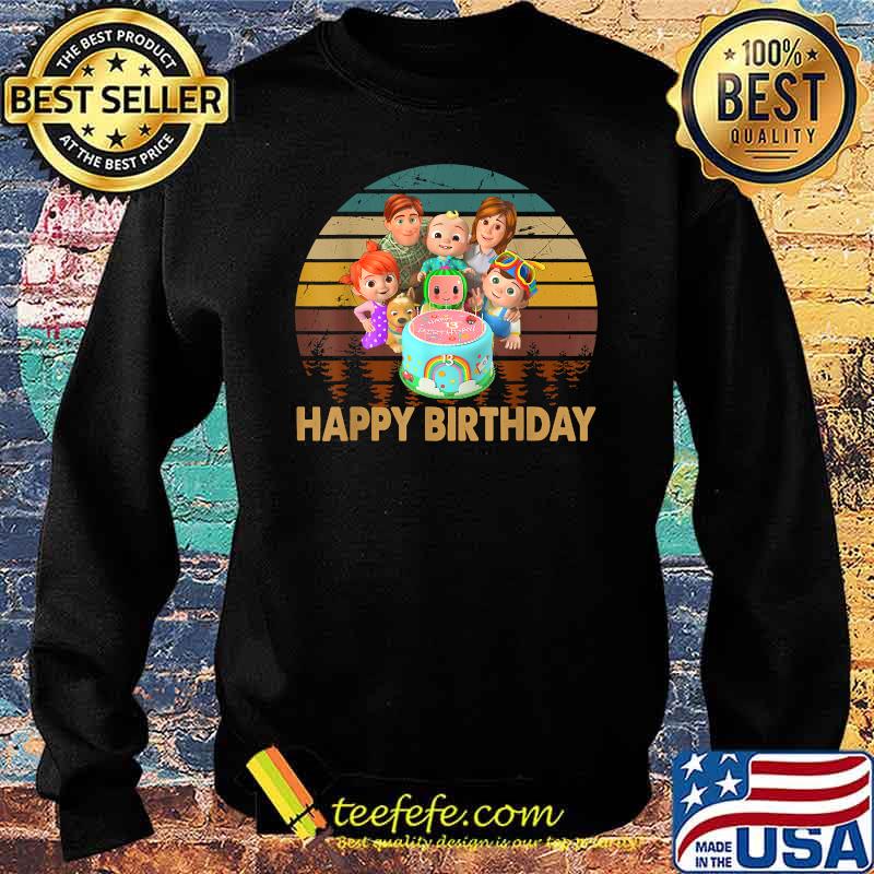 Happy Birthday Cocomelon Merch Animation Rhymes Vinatge T-Shirt Sweater Happy Birthday Cocomelon Merch Animation Rhymes Vinatge T-Shirt Sweater
