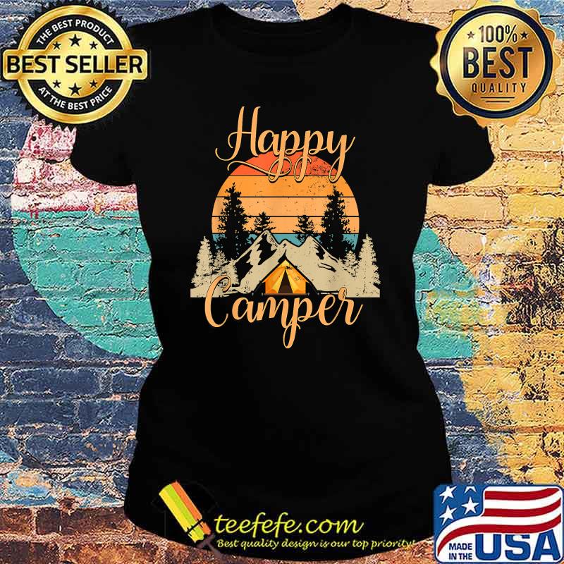 Happy Camper Vintage Shirt Ladies tee Happy Camper Vintage Shirt Ladies tee