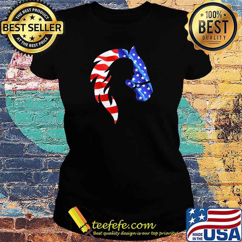 Horses Girl American Flag Shirt Ladies tee Horses Girl American Flag Shirt Ladies tee