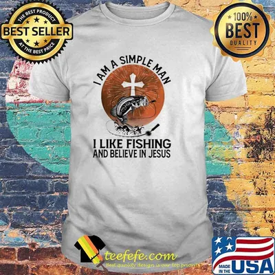 I am A simple Man I Like Fishing and Believe in Jesus Blood moon shirt