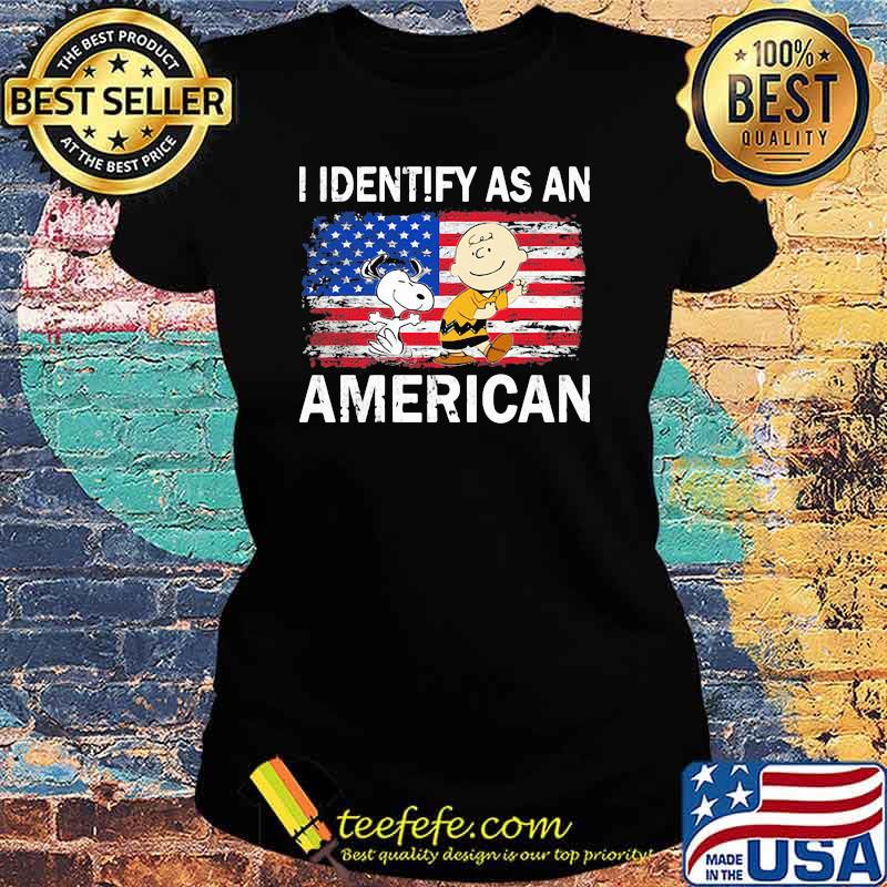 I Identify As An American Snoopy Flag Shirt Ladies tee I Identify As An American Snoopy Flag Shirt Ladies tee