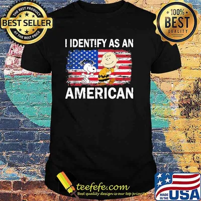 I Identify As An American Snoopy Flag Shirt