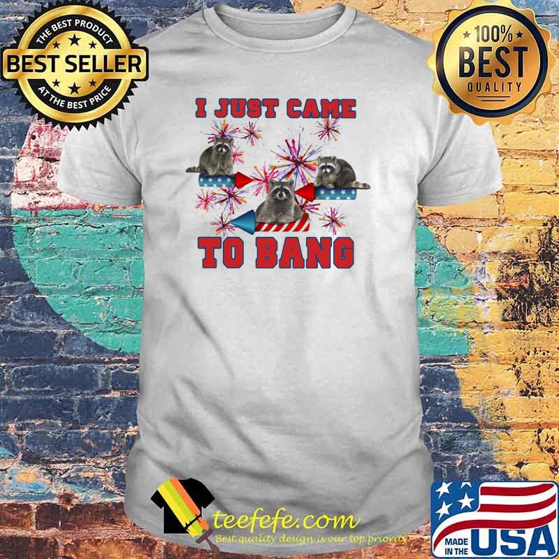 I Just Came To Bang Racoon Firework Shirt
