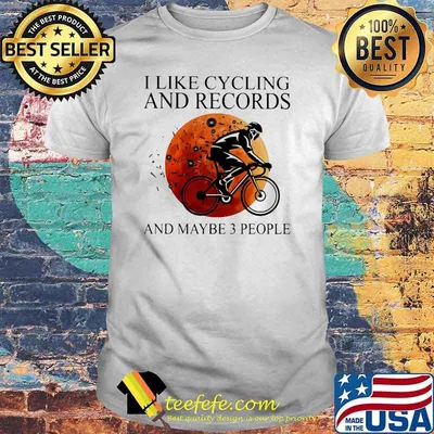 I Like Cycling And Records And Maybe 3 People Blood Moon Shirt