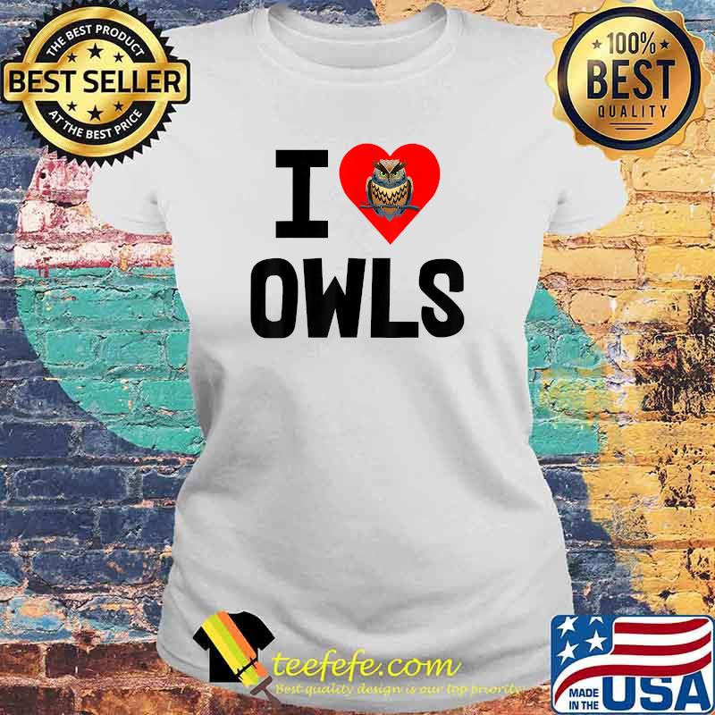 I Love Owls Heart Red T-Shirt Laides tee I Love Owls Heart Red T-Shirt Laides tee