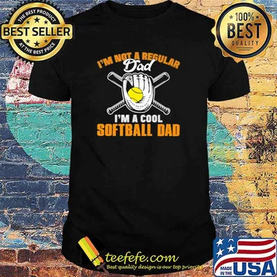 I'm Not A Regular I'm A Cool Softball Dad Shirt