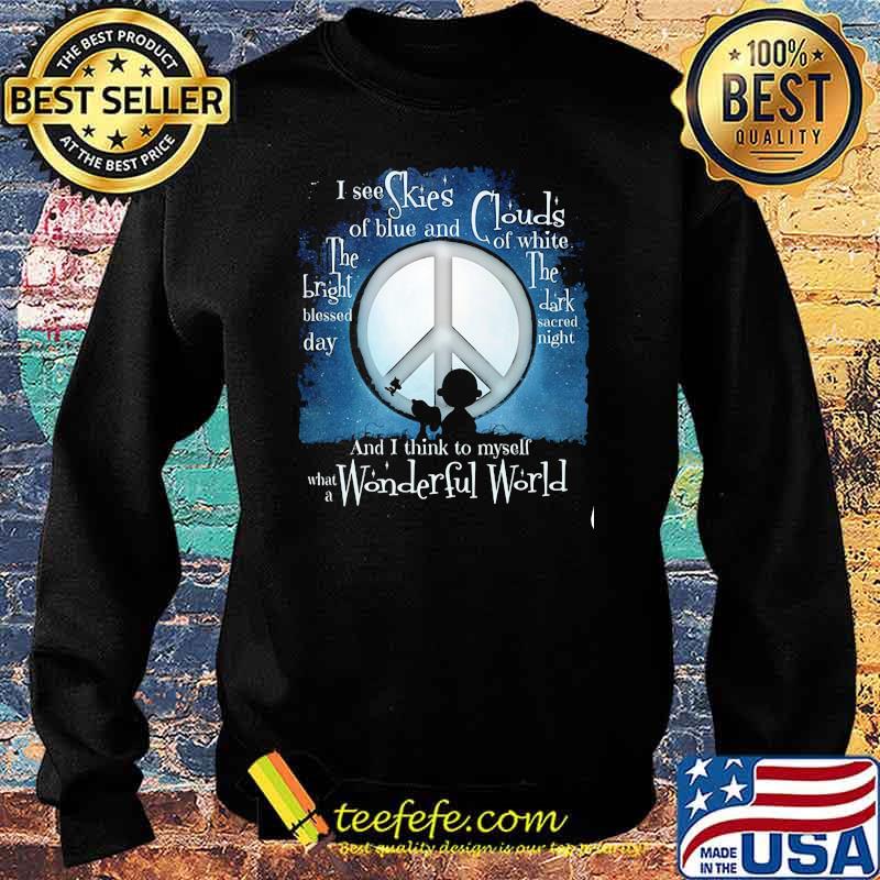 I See Skies Wonderfull World Snoopy s Sweater I See Skies Wonderfull World Snoopy s Sweater
