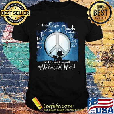 I See Skies Wonderfull World Snoopy shirt