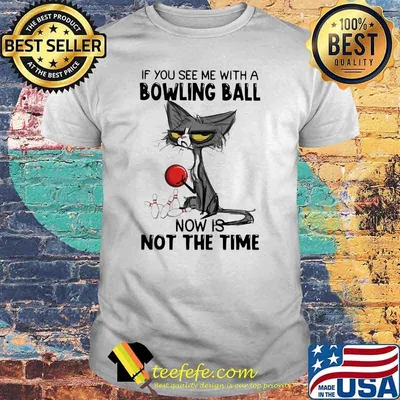 If You See Me With A Bowling Ball Now Is Not The Time Cat Shirt