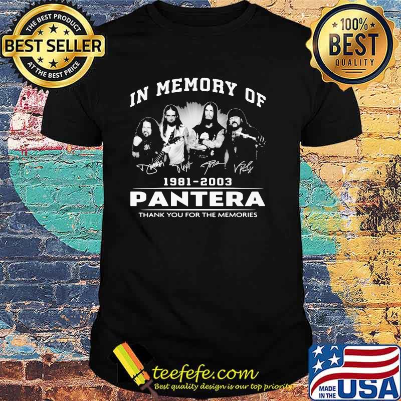 In Memory Of 1981 2003 Pantera Thank You for The Memories Shirt