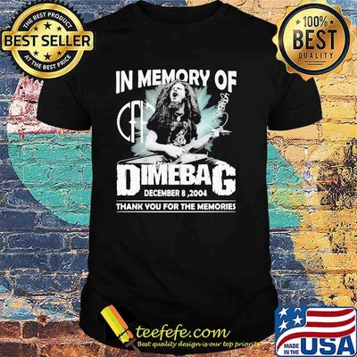 In memory of dimebag thank you for the memories signatur shirt