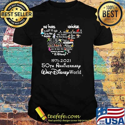 In this let go house disney 1971 2021 50th anniversary walt disney world shirt