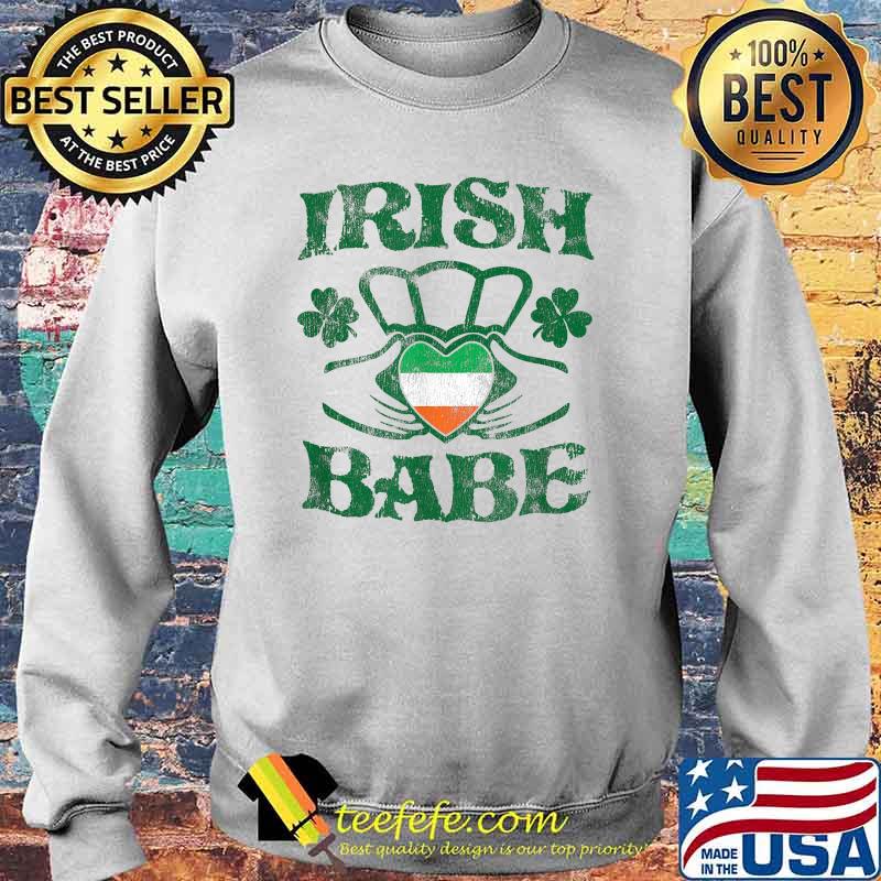 Irish Babe Claddagh Ring St. Patricks Day T-Shirt Sweater Irish Babe Claddagh Ring St. Patricks Day T-Shirt Sweater